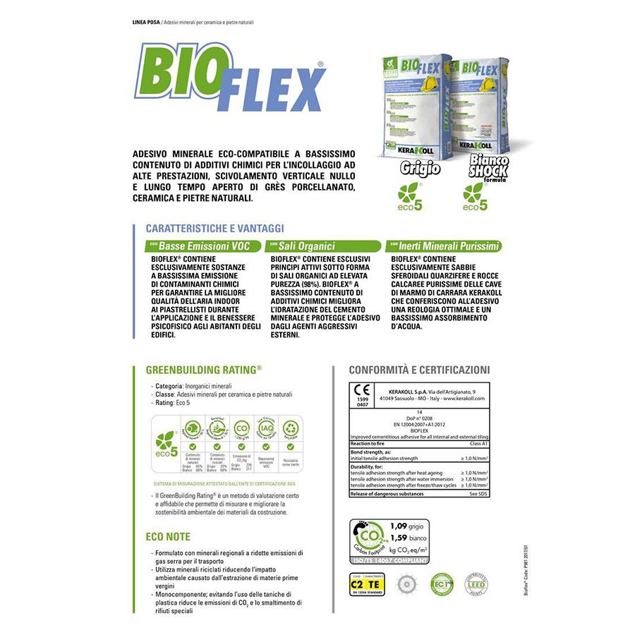 BIOFLEX KERAKOLL COLLANTE C2TE, BANCALE INTERO Prodotti in offerta Prodotti edilizia e servizi trasporto GISA GLOBAL SERVICE a San Marcellino e in tutto il territorio nazionale